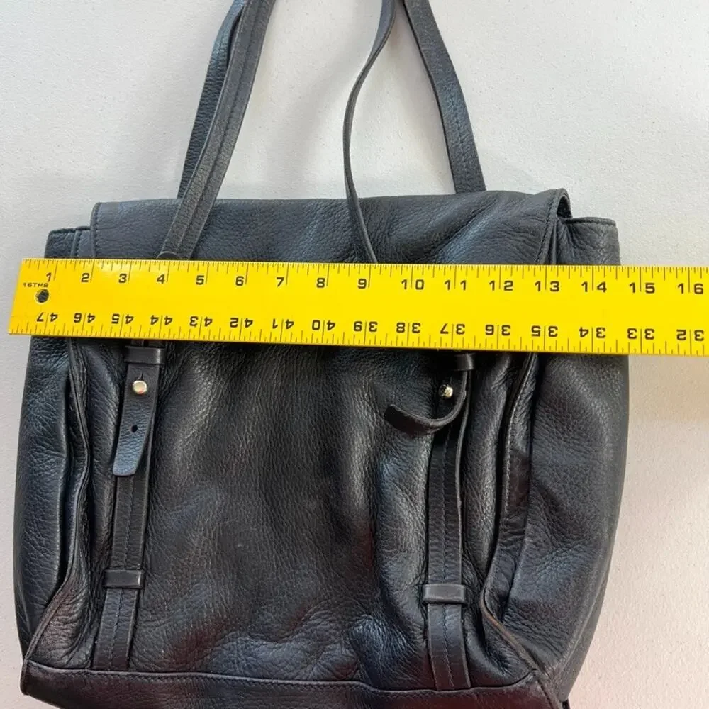 Mauro Governa Bag Women's Black Pebbled Leather With Adjustable Straps